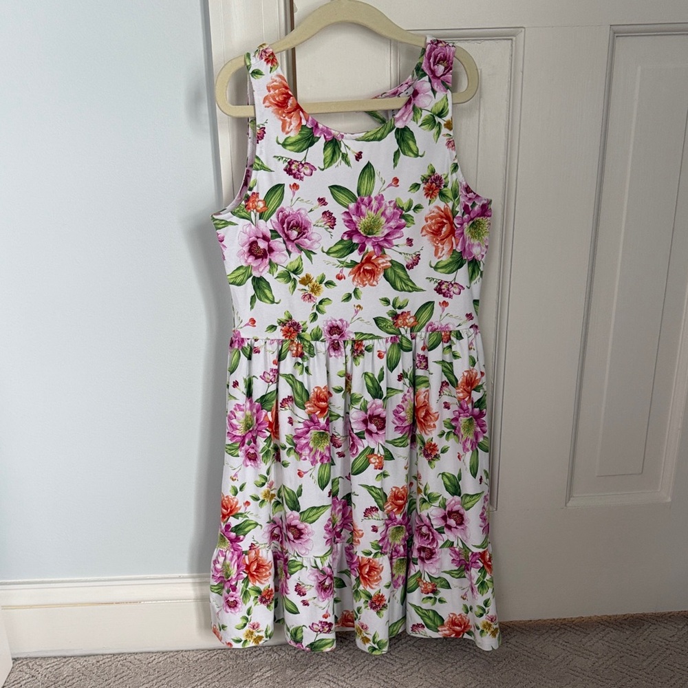 Janie and Jack Floral Print Dress - Pink and Green